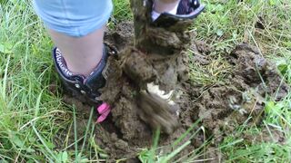 Girl trashing shoes in old cow shit, ScatKings.com Scat Porn 17 ScatKings.com Scat Porn